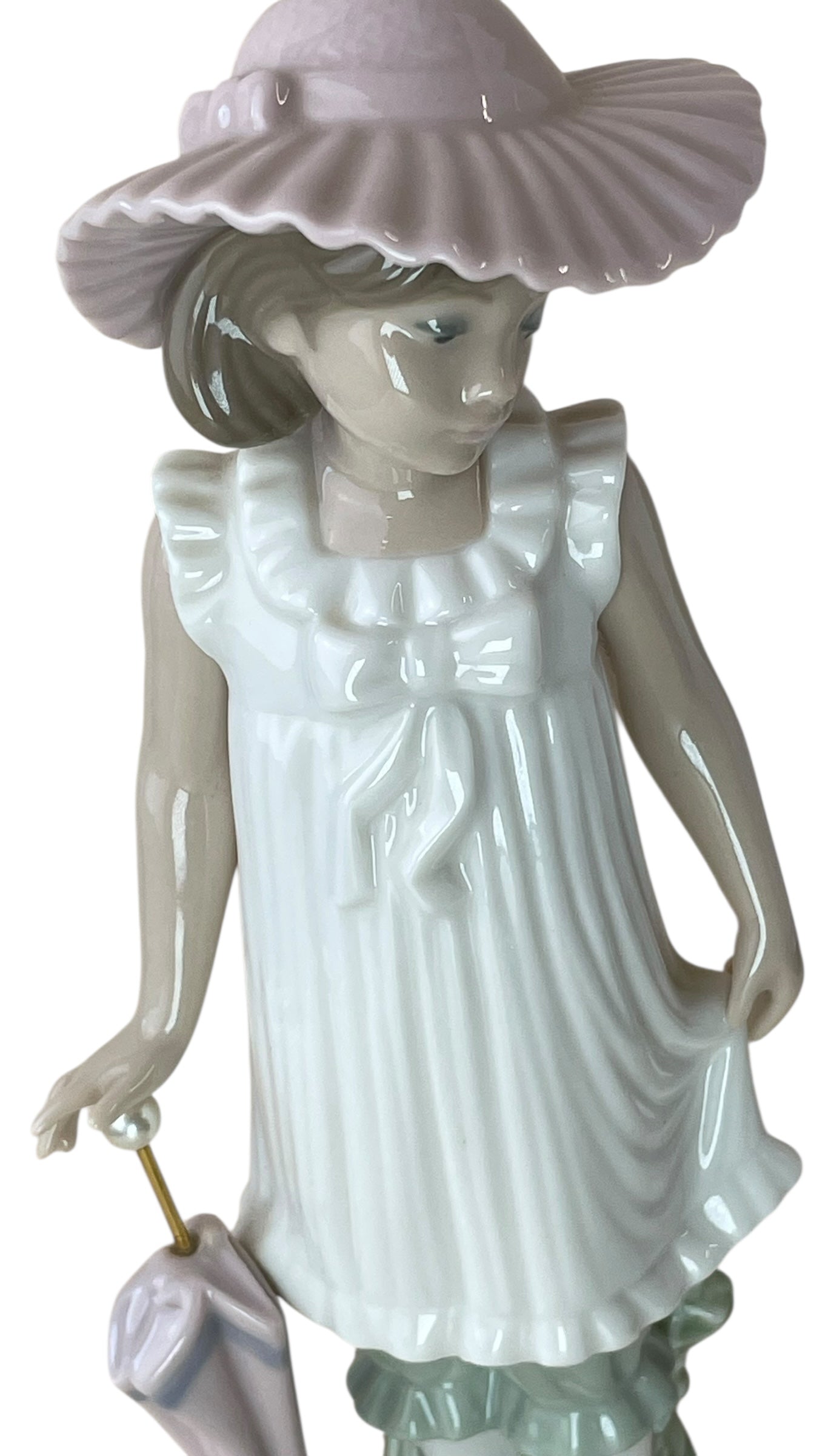 NAO Figurine April Showers Girl with Umbrella