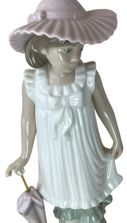 NAO Figurine April Showers Girl with Umbrella