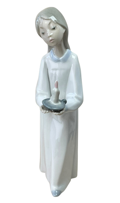 Retired Vintage Lladró Girl with Candle Figurine