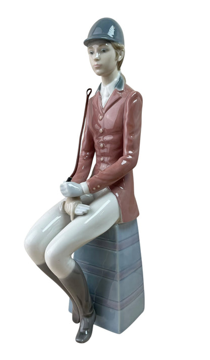 Retired Lladró Female Equestrian Porcelain Figurine
