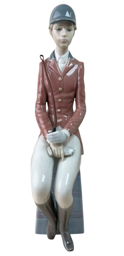 Retired Lladró Female Equestrian Porcelain Figurine