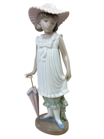 NAO Figurine April Showers Girl with Umbrella