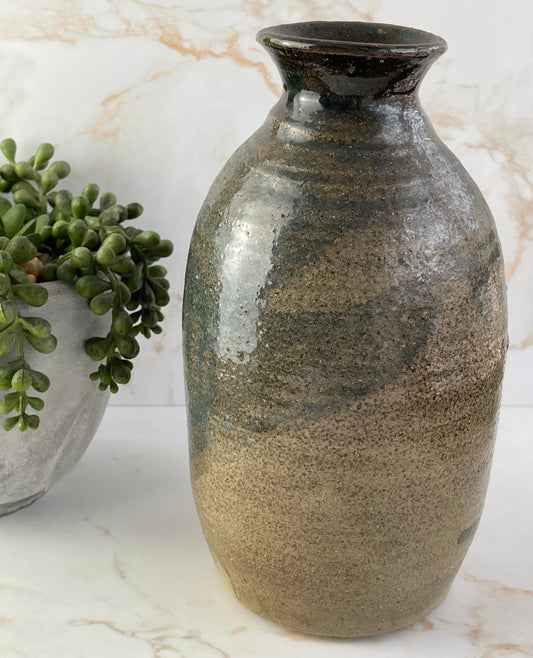 Vintage Studio Pottery Salt Glazed Vase - Unsigned