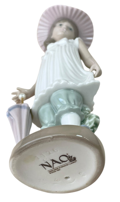 NAO Figurine April Showers Girl with Umbrella