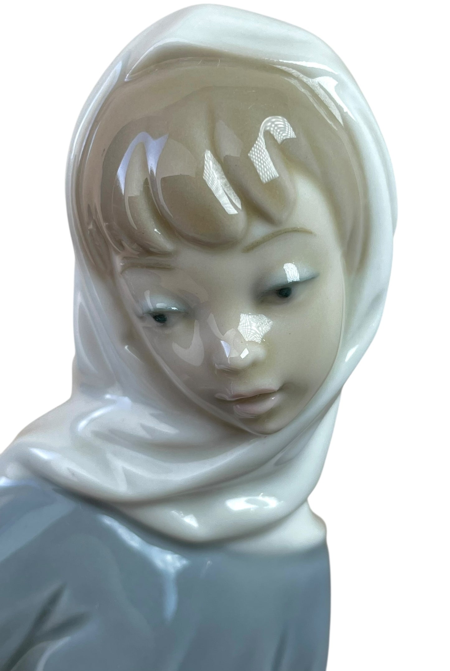 Lladró Girl Holding Lamb Large Figurine