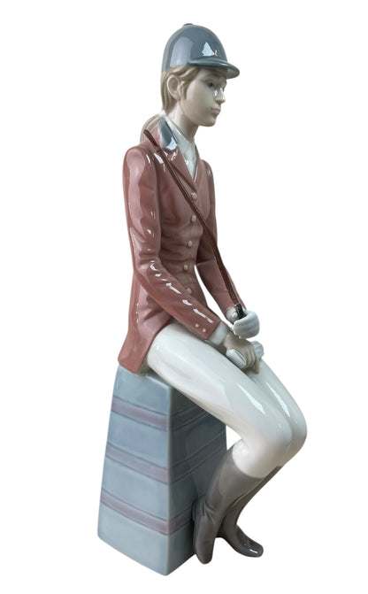 Retired Lladró Female Equestrian Porcelain Figurine
