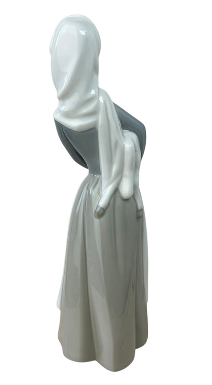 Lladró Girl Holding Lamb Large Figurine