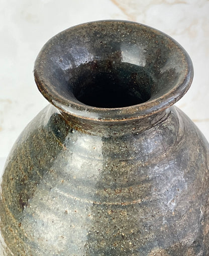 Vintage Studio Pottery Salt Glazed Vase - Unsigned