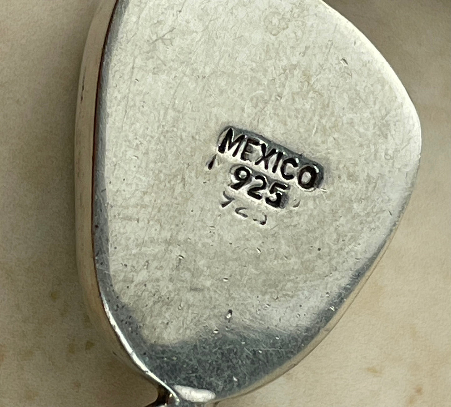 Mexico 925 Dichroic Glass Sterling Silver Link Bracelet