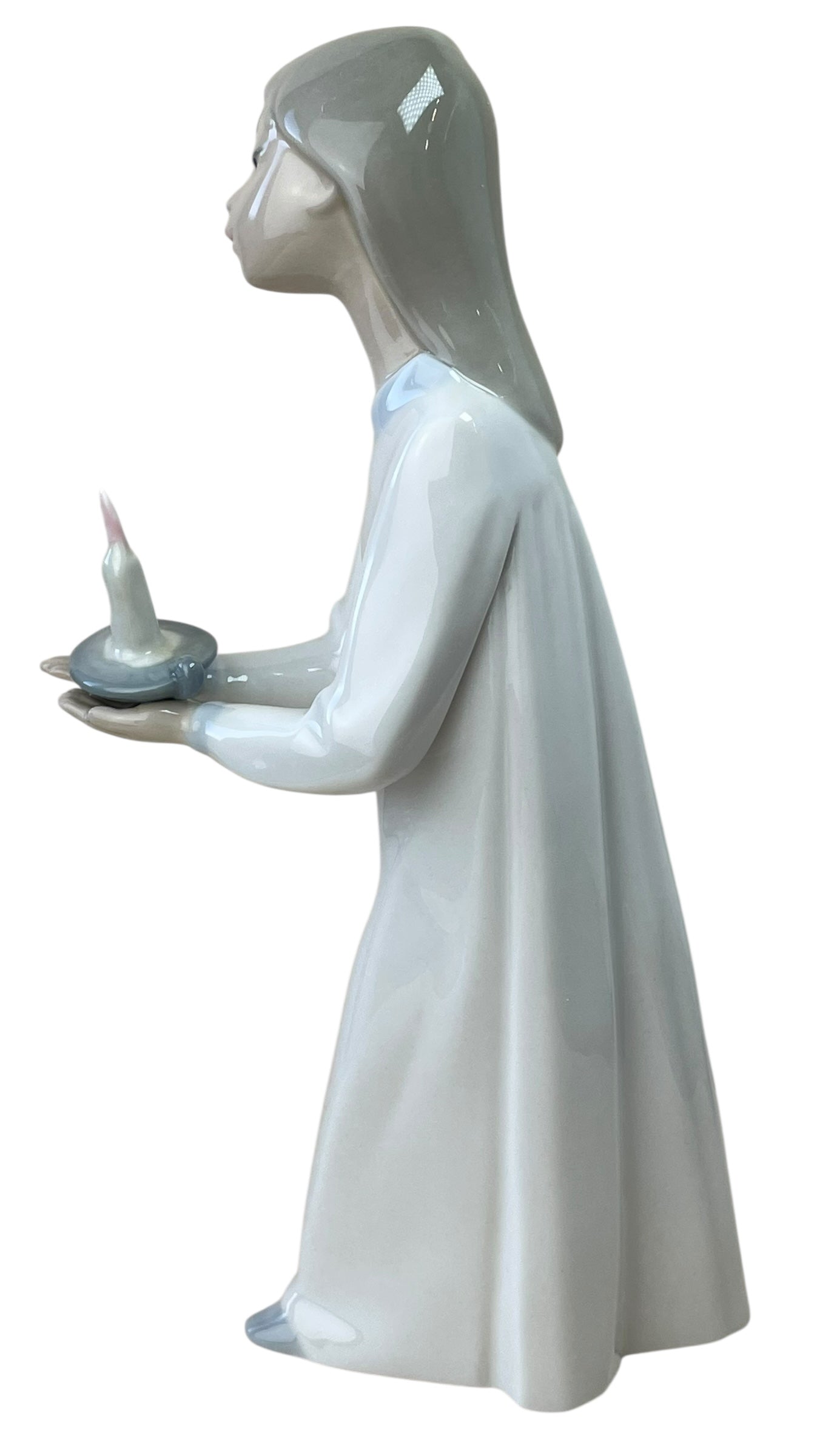 Retired Vintage Lladró Girl with Candle Figurine