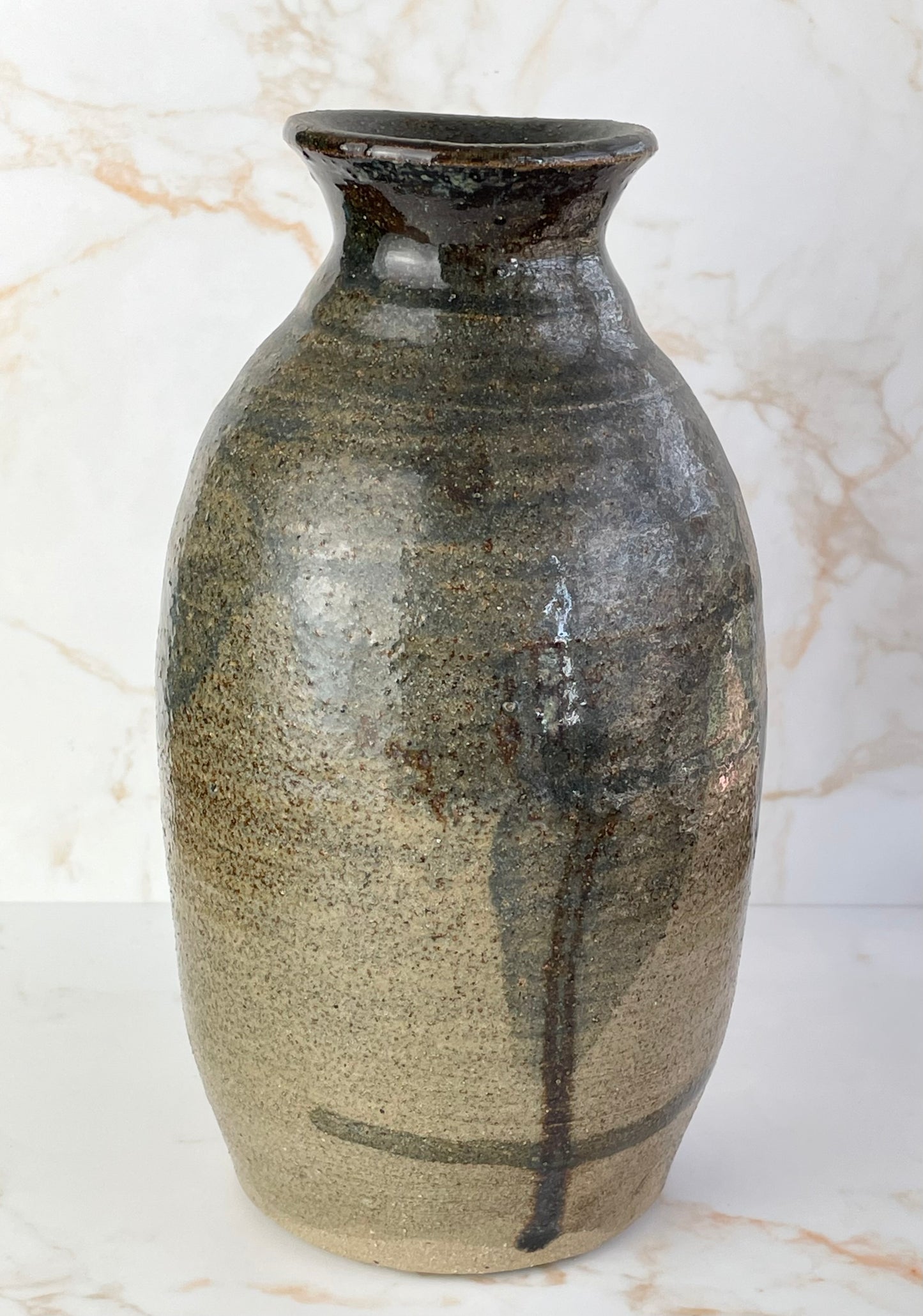 Vintage Studio Pottery Salt Glazed Vase - Unsigned