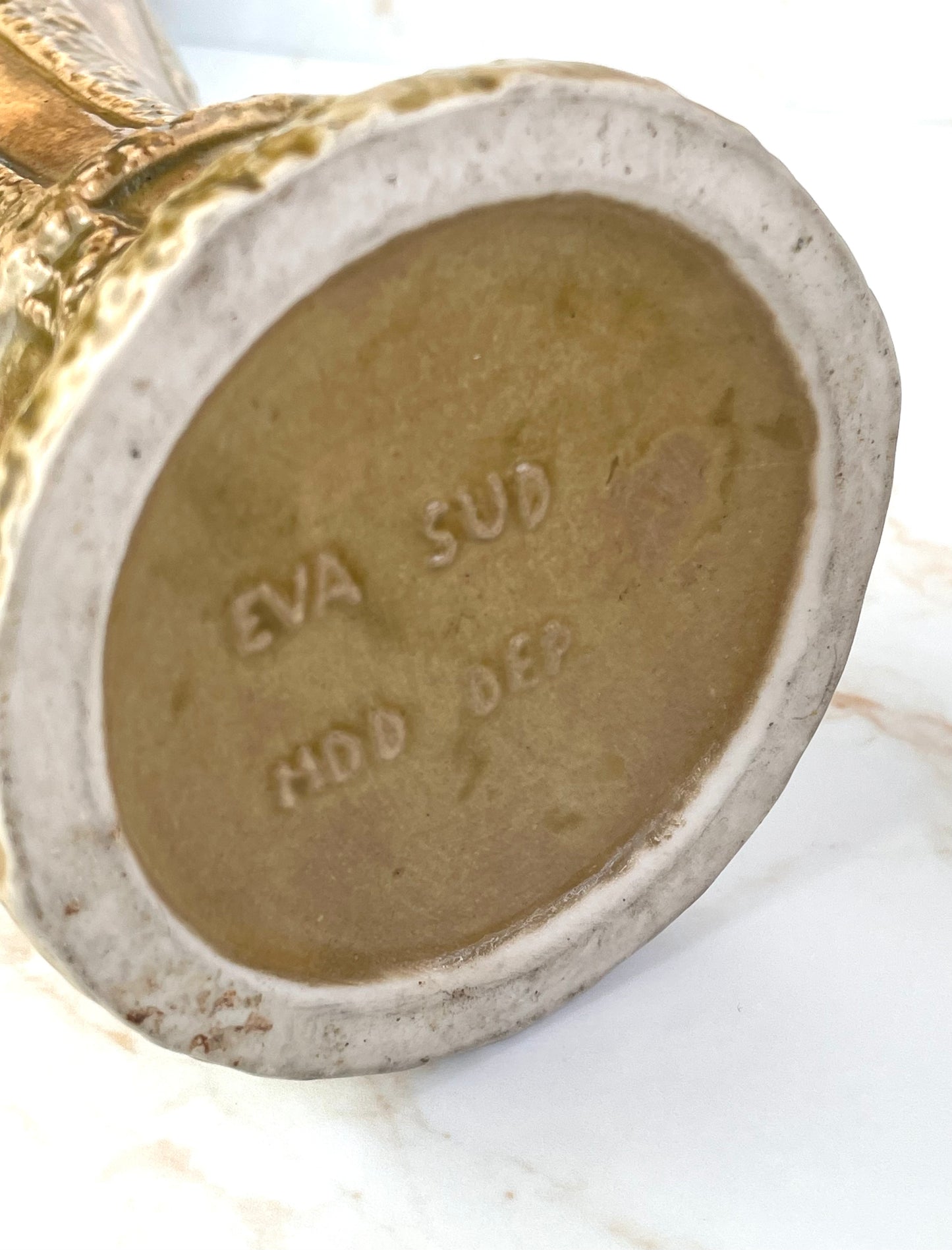 Vintage Mid-Century Egyptian Revival Motif Twin Handled Vase - Eva Sud